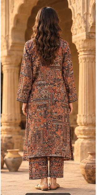 2 piece printed silk - Image 9