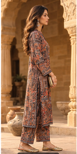 2 piece printed silk - Image 8