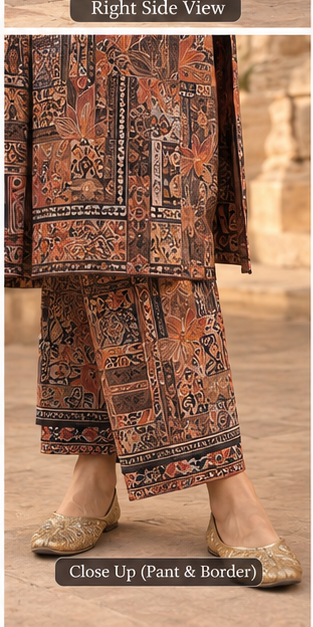2 piece printed silk - Image 6
