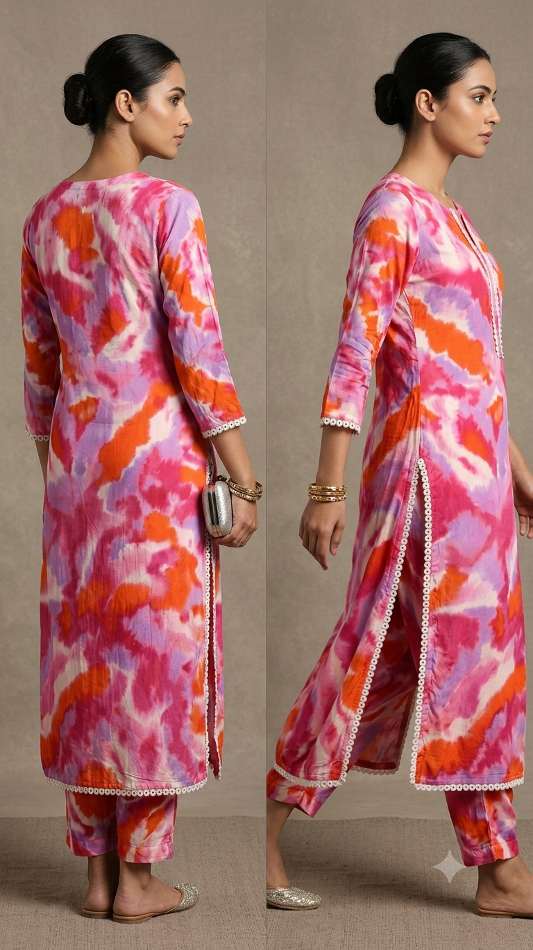 2 piece printed silk - Image 5
