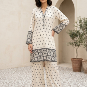 2 Piece printed silk