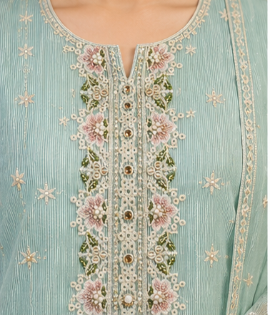 4 piece cotton net suite - Image 2